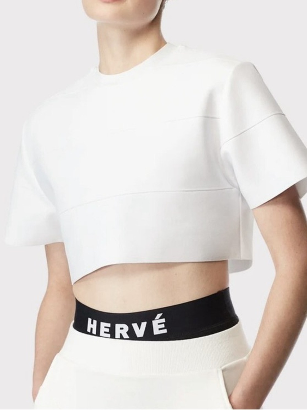 Hervé Léger Black Elastic crop